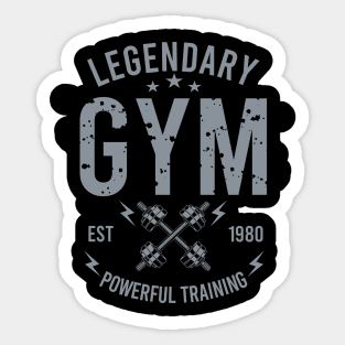 LEGENDARY GYM POSTER Sticker